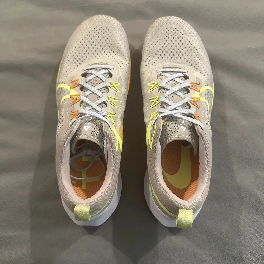 Nike React Pegasus Trail 4 Sneakers Light Iron Ore Volt Hiking Run DJ6158-002